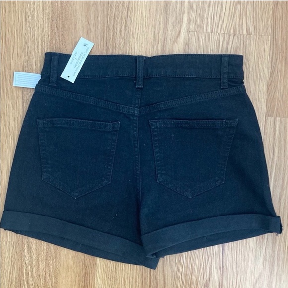 No Boundaries Black Denim Shorts Womens Size 7 Juniors High Rise Cuffed NWT - Picture 5 of 6
